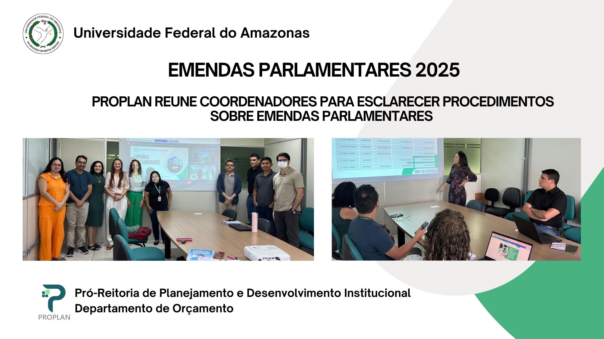 PROPLAN Esclarece Procedimentos sobre Emendas Parlamentares em Reunião com Coordenadores